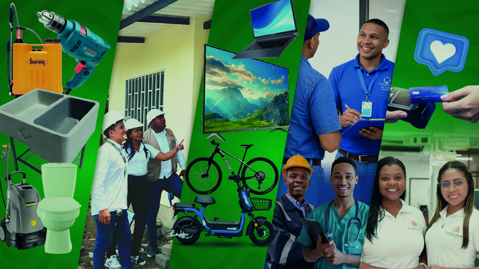 Unidades de negocio Cootraban - ferretería, almacén, constructora, corresponsal, servicios